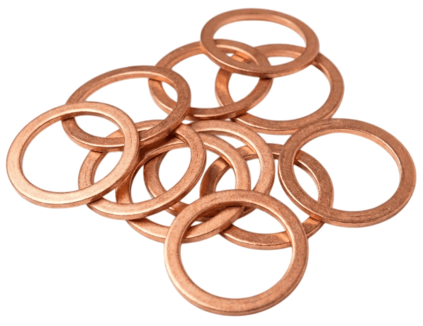 Кольцо медное для экскаваторов М1 6,2х17,5х2 мм DIN 7603 фото