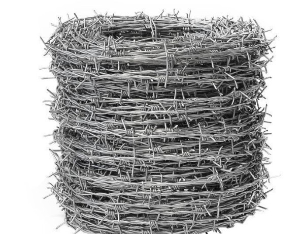 Проволока стальная колючая плоская круглая оцинкованная ПББ 955 мм ГОСТ Р 57278-2016 фото